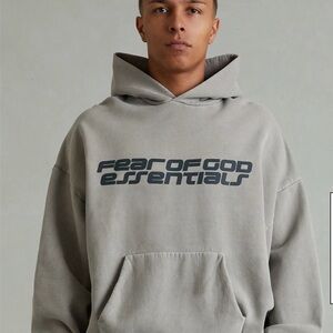 Fear of God Essentials Light Gray Hoodie